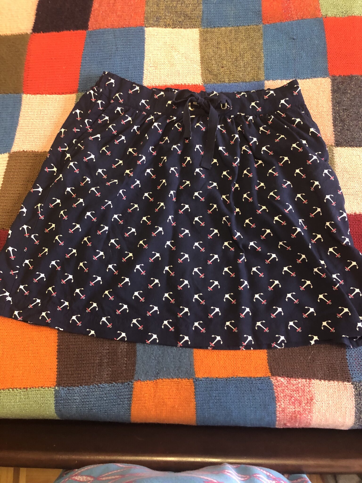 Featured image for Small makes large, Skirt with light navy pockets 🪁 (8years)