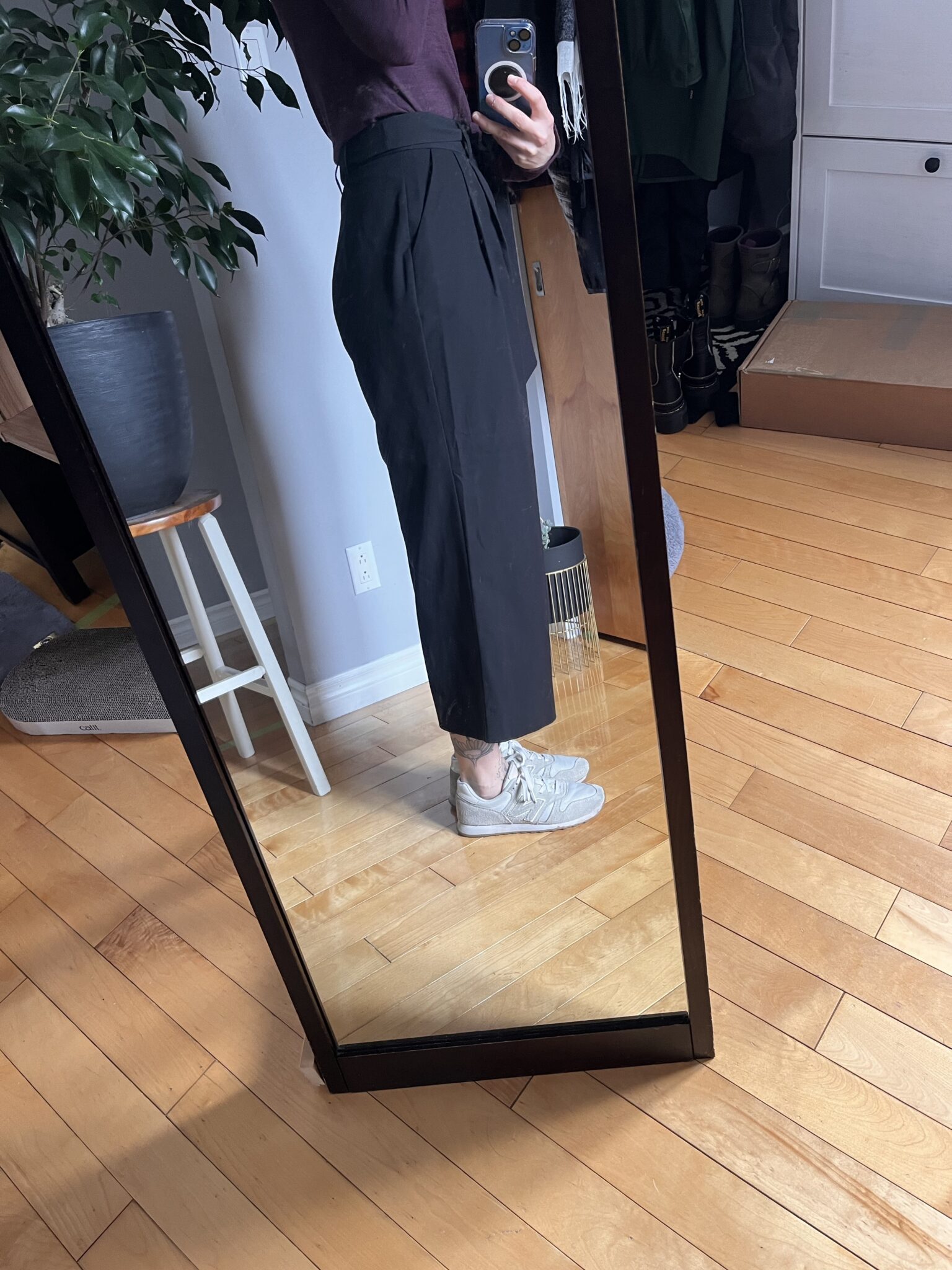 Image for Pantalons jambes larges crop