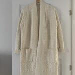Featured thumbnail for Simons cream knitted long jacket