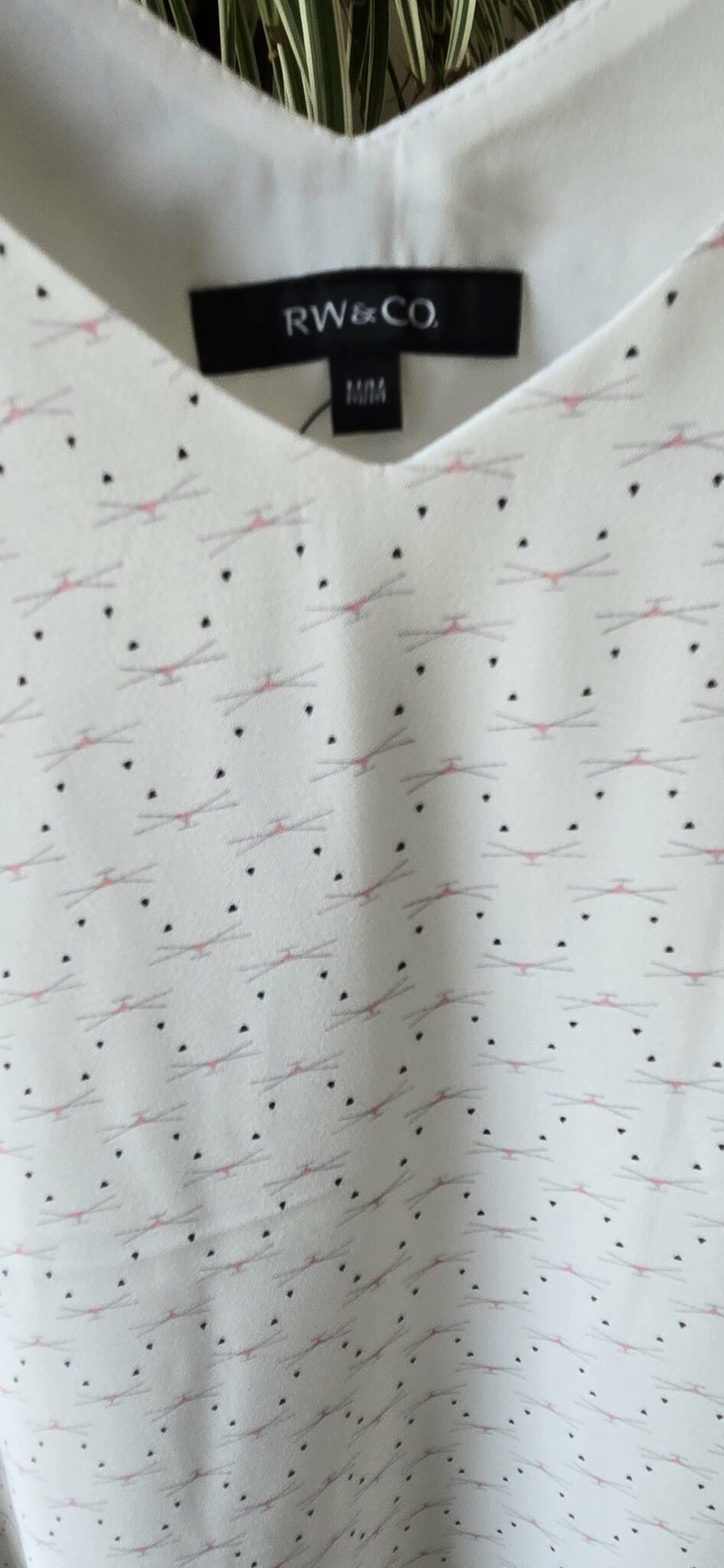 Image for Camisole blanche doublée à motifs abstraits
