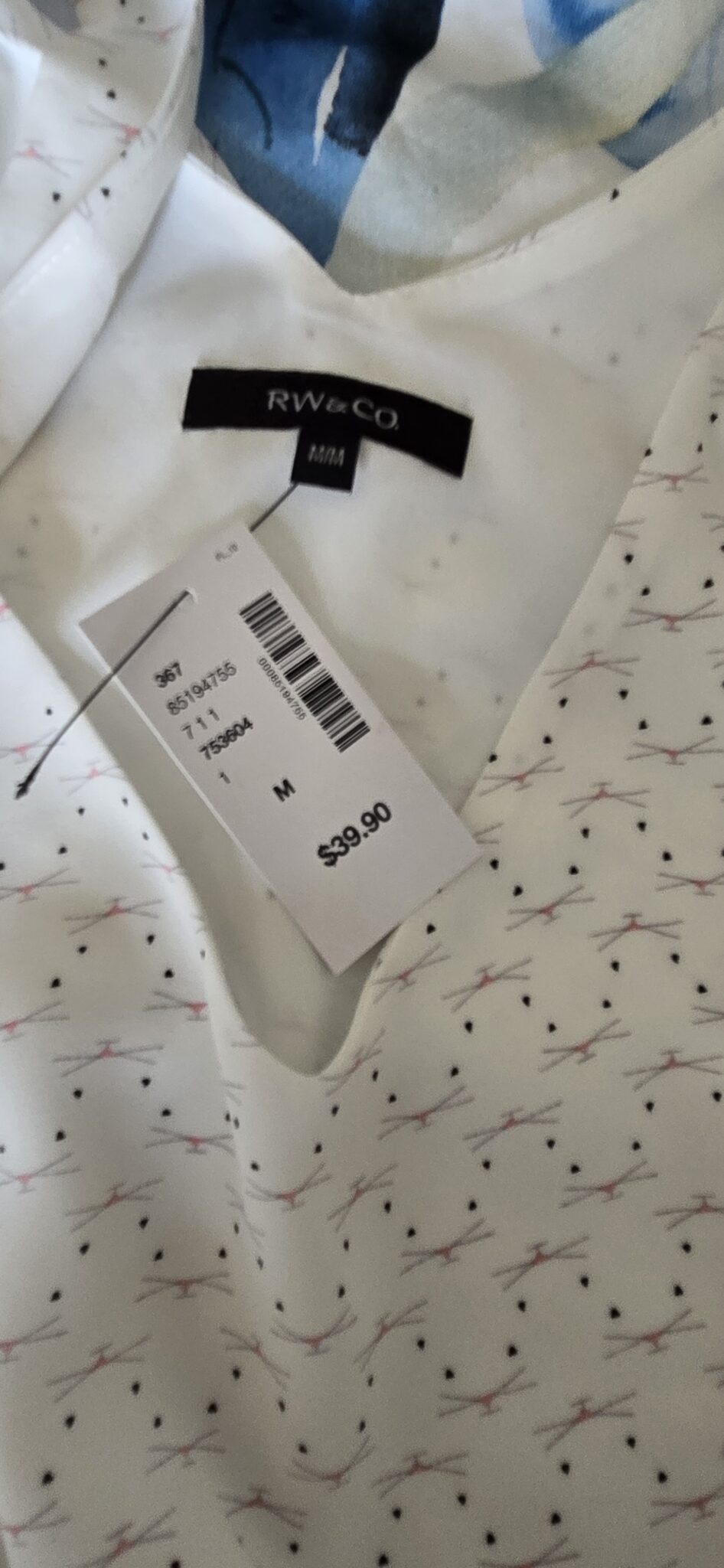 Image for Camisole blanche doublée à motifs abstraits