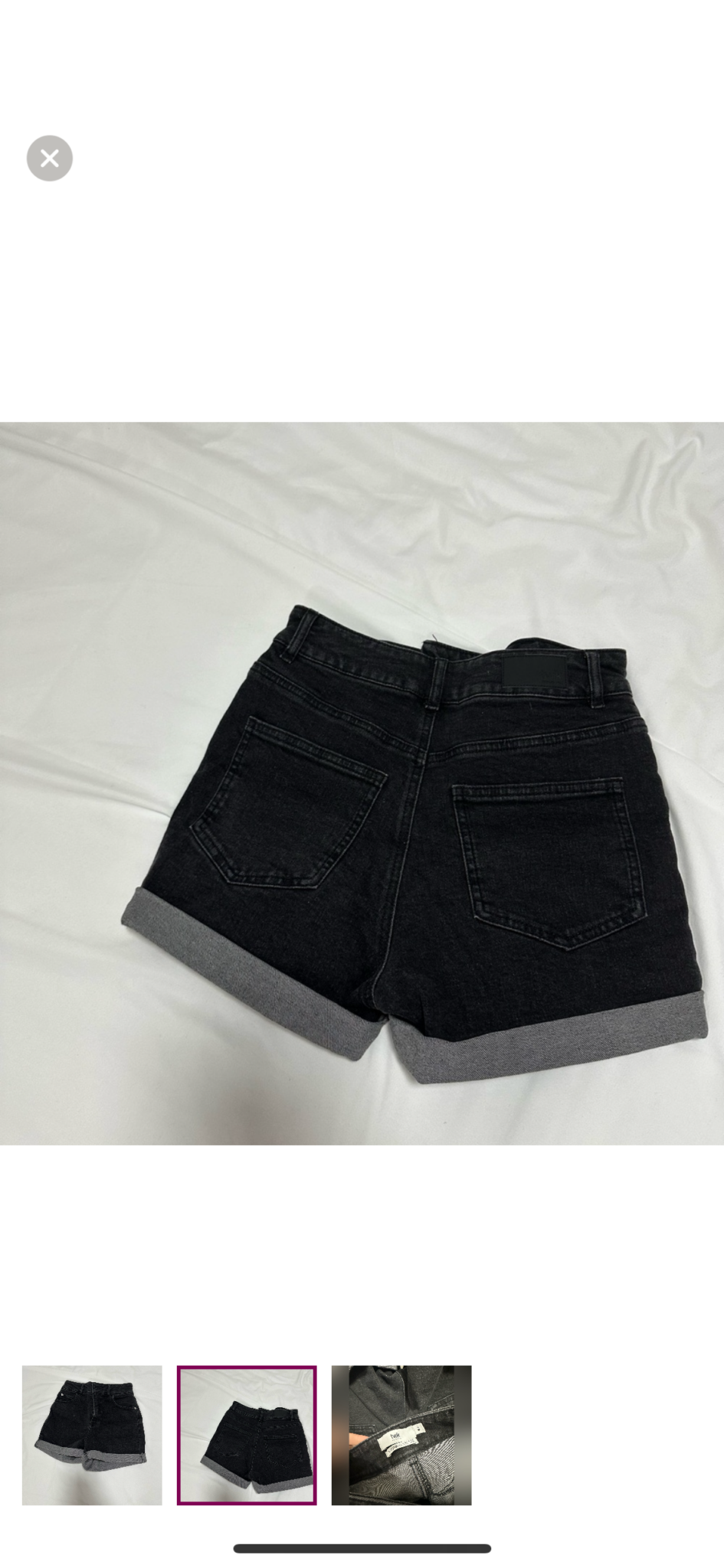 Image for Twik short en jeans noir