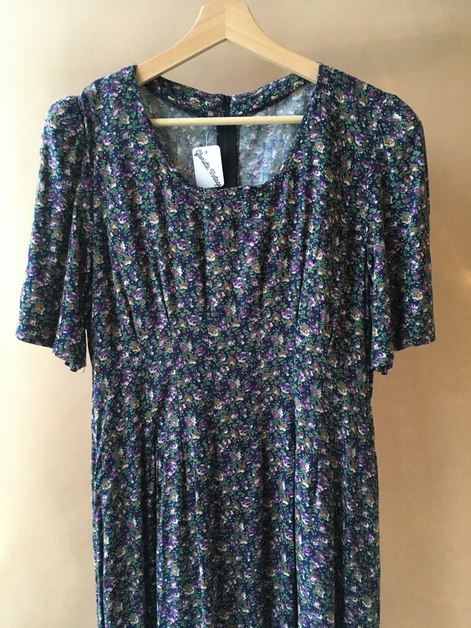 Featured image for Mid-length floral dress vintage prairie dress