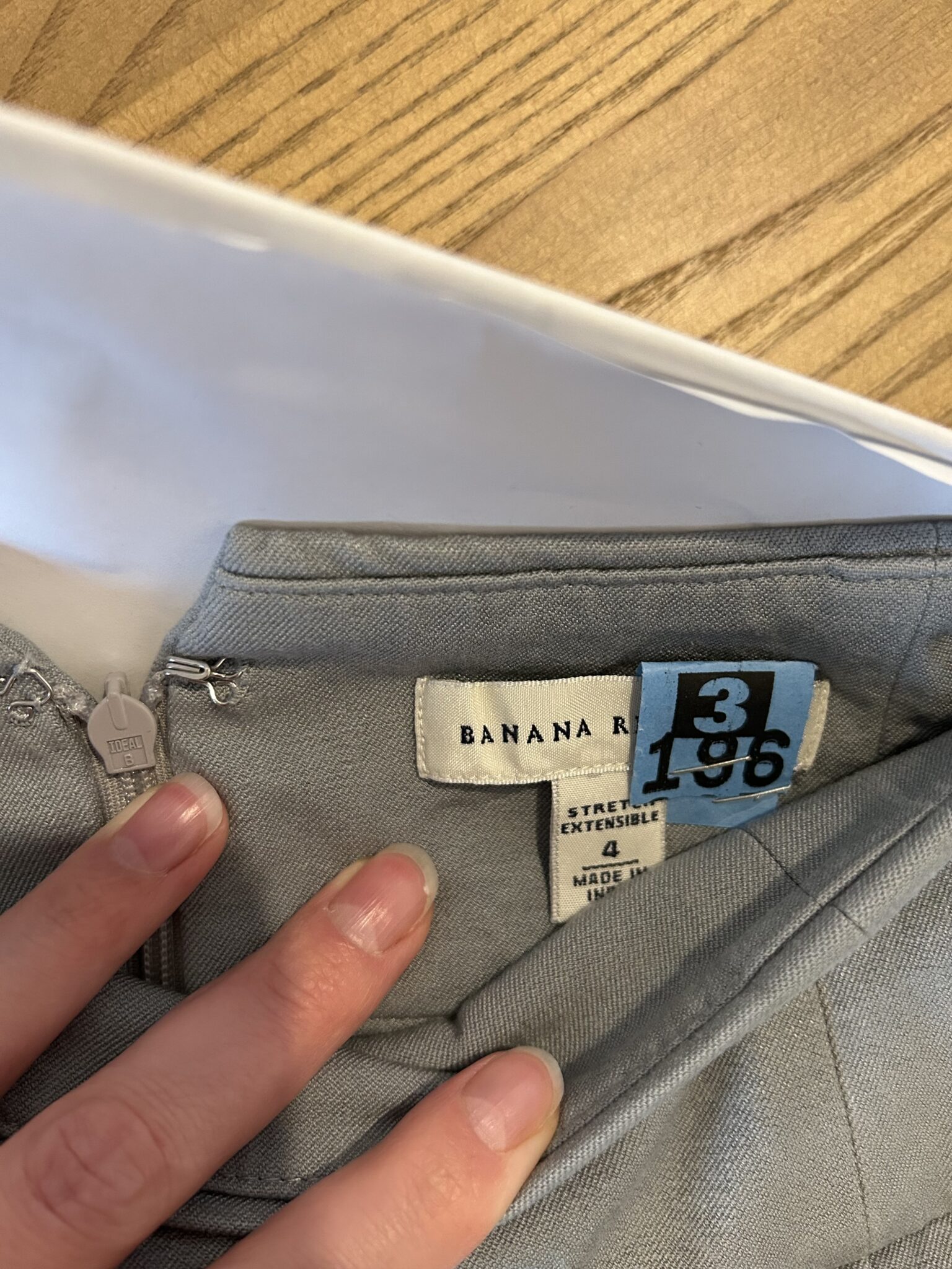 Image for Light grey pencil skirt