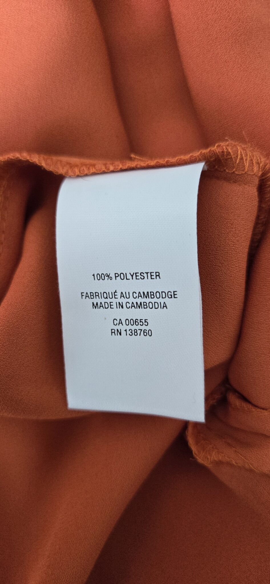 Image for Camisole Orange doublée
