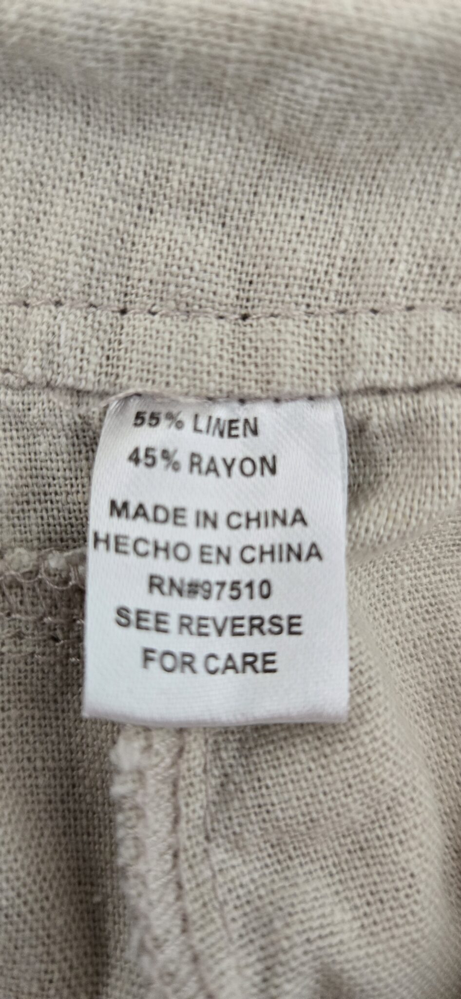 Image for Bermuda long en lin