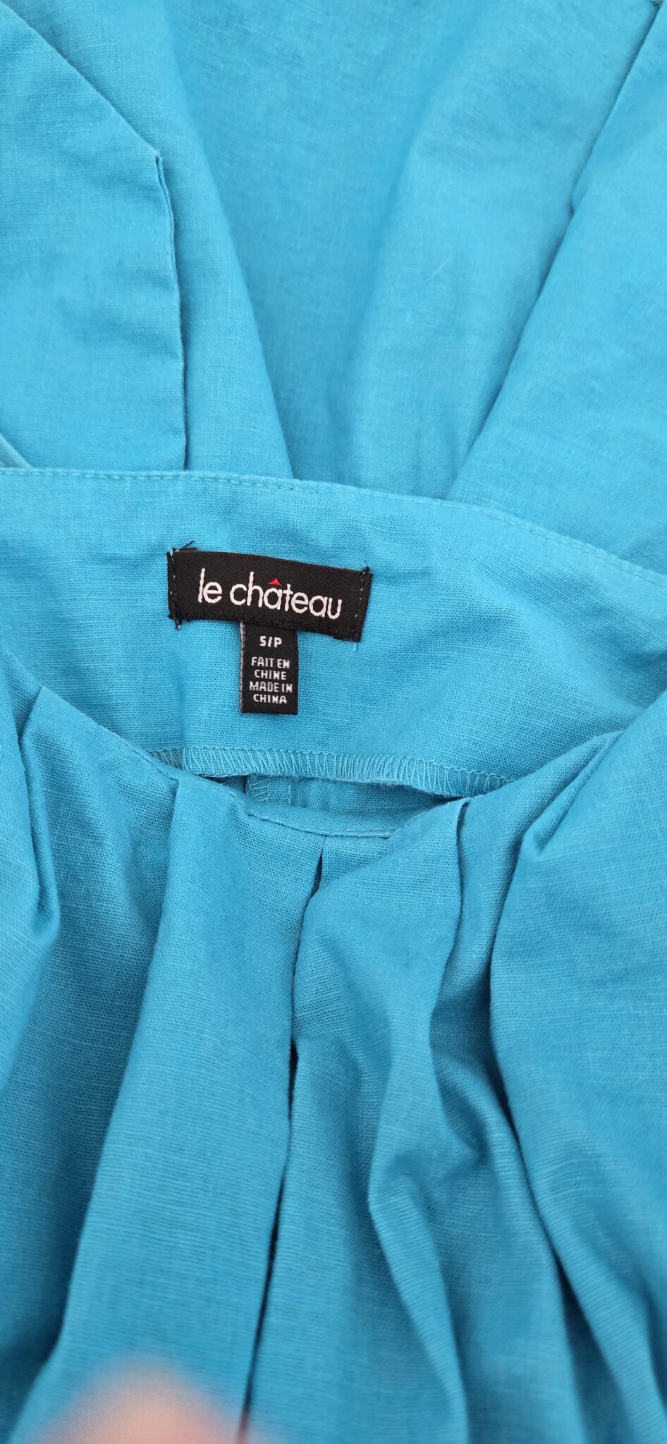 Image for Robe turquoise en Lin - Le château