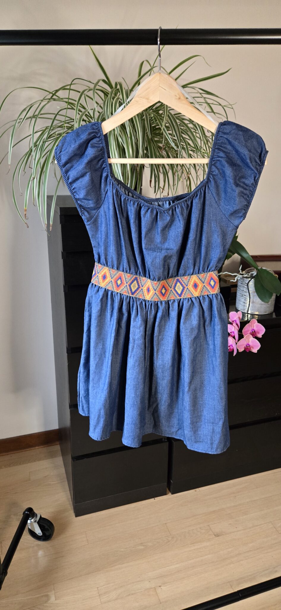 Image for Blouse couleur jean - Ceinture Chevron