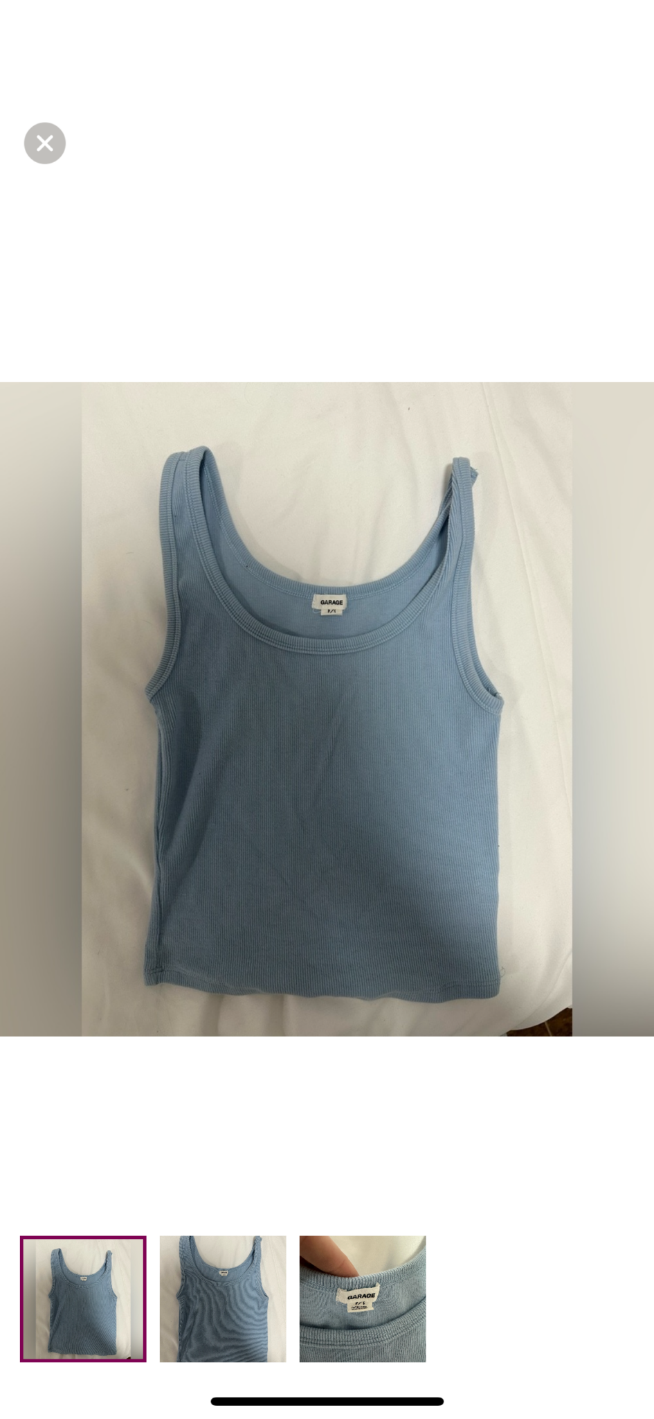 Featured image for Camisole Garage bleu🩵