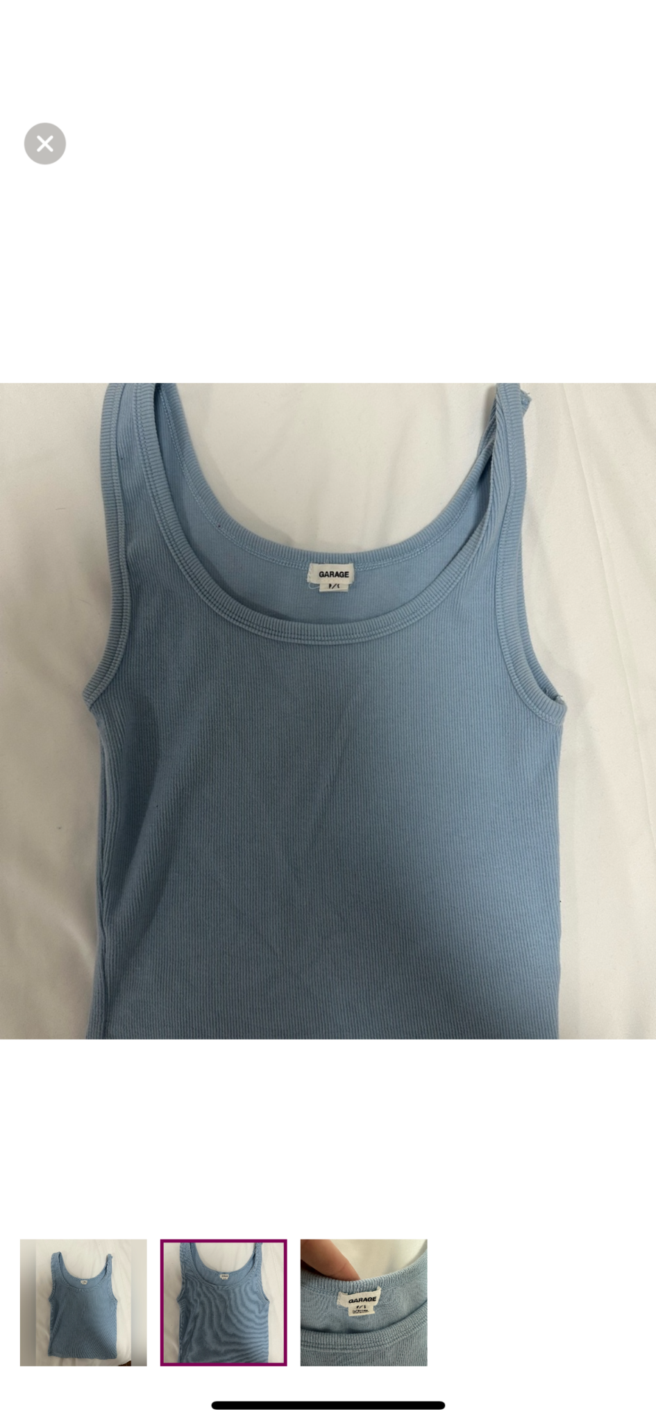 Image for Camisole Garage bleu🩵