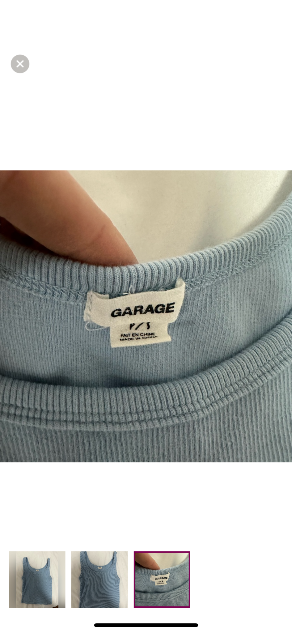 Image for Camisole Garage bleu🩵
