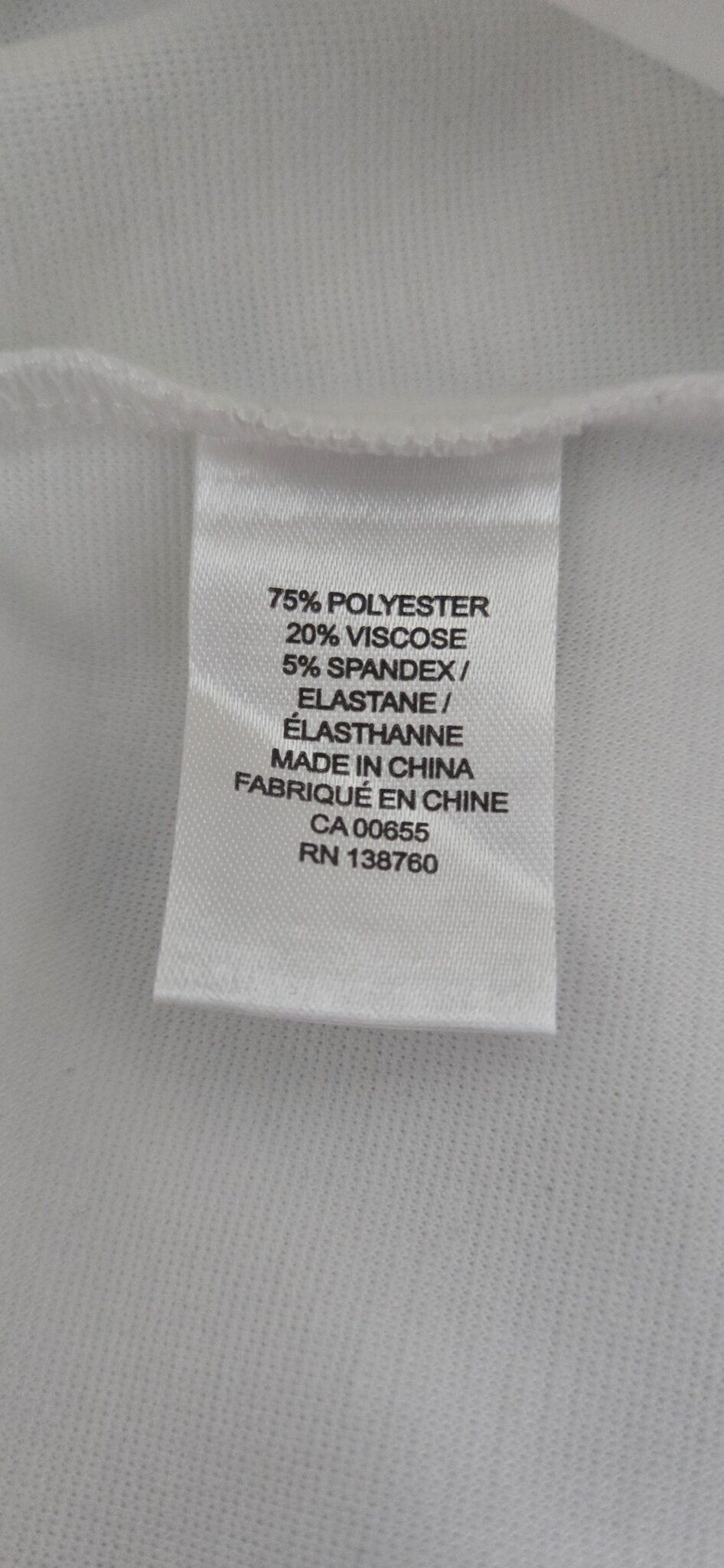 Image for Chandail blanc sans manche, tissu épais