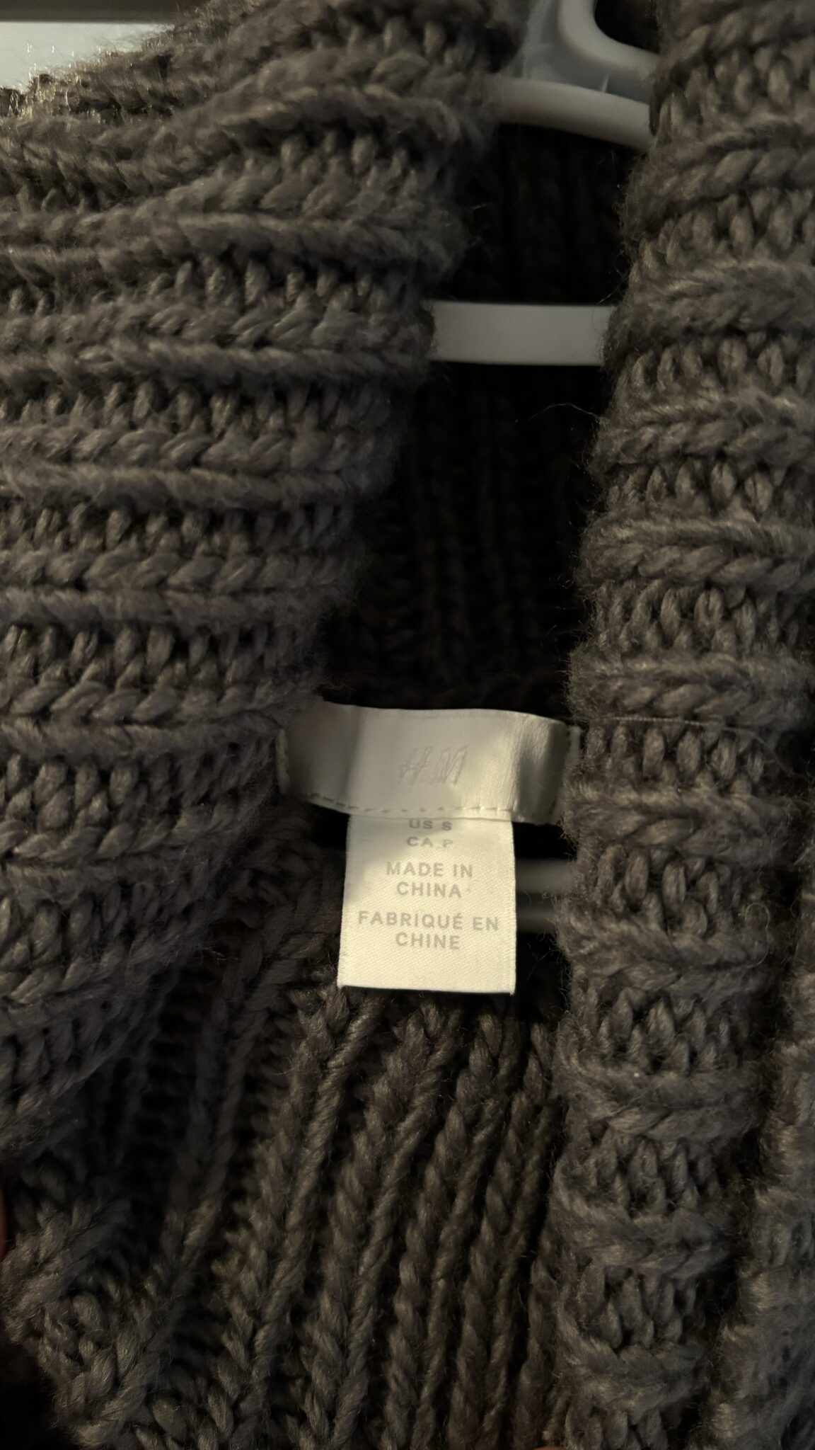 Image for Veste en tricot gris foncé