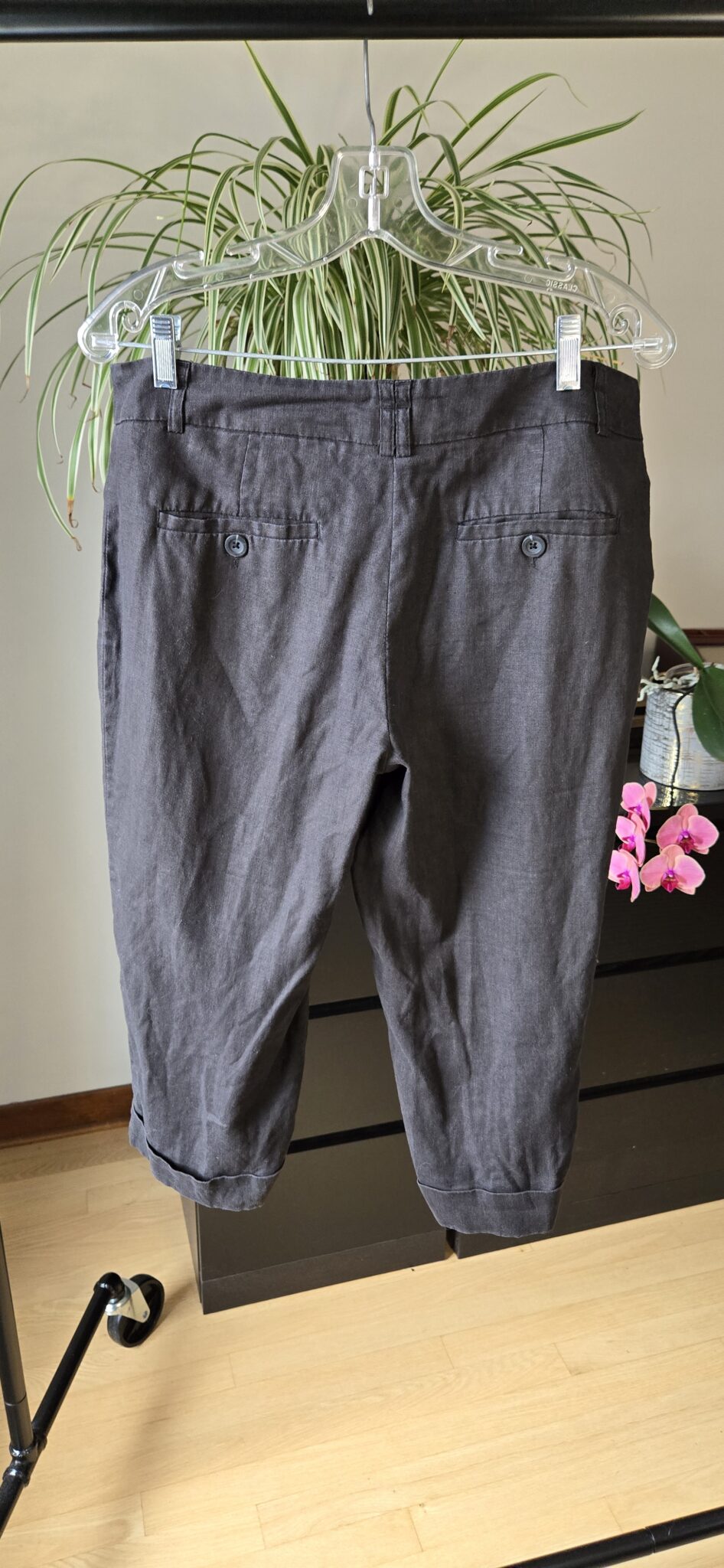 Image for Pantalon 3/4 Brun - Lin