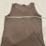 Thumbnail for Pale brown camisole with velvet texture