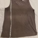 Thumbnail for Pale brown camisole with velvet texture