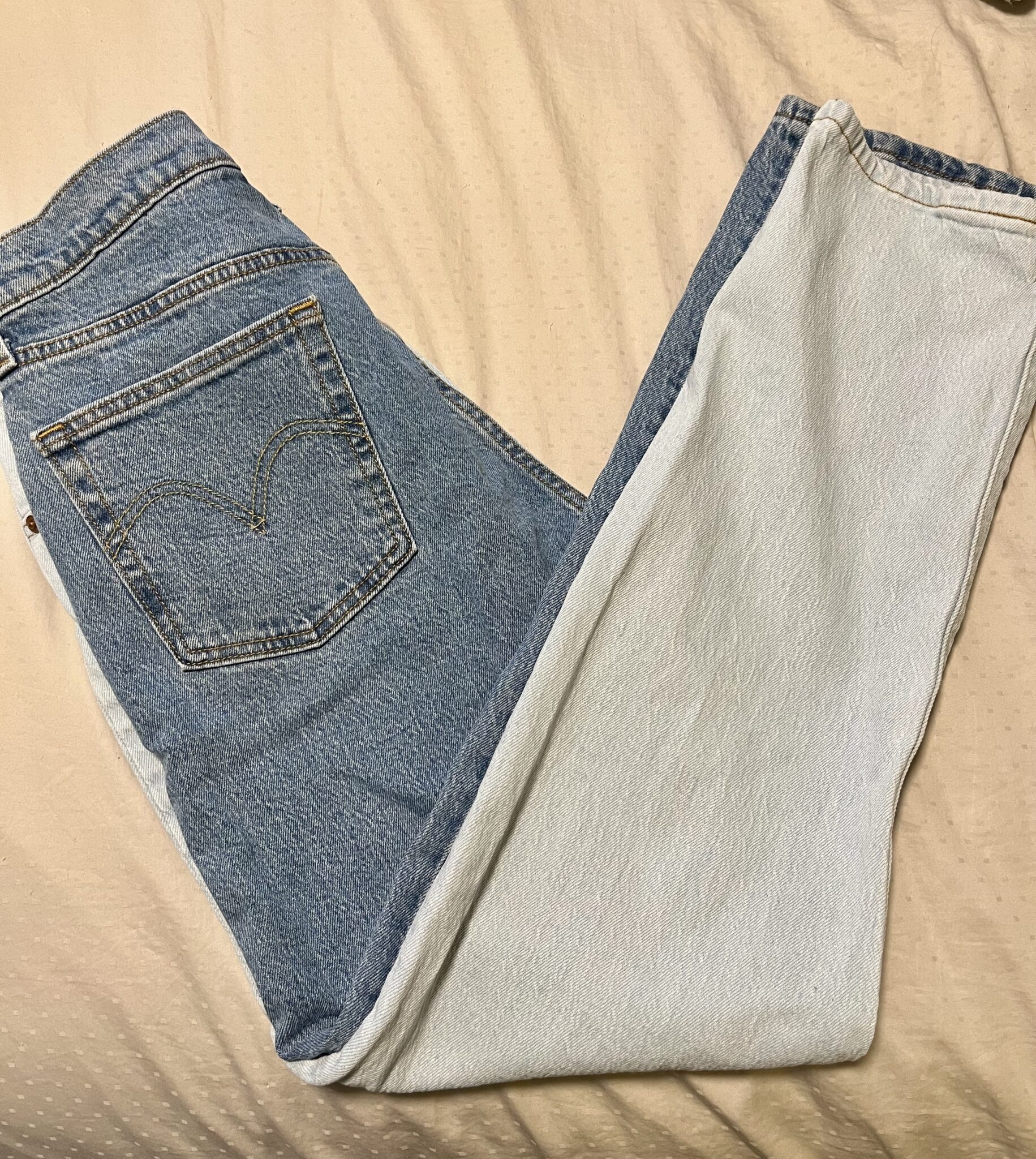 Featured image for Levis 501 Cropped Denim Two Tone Blue neuf