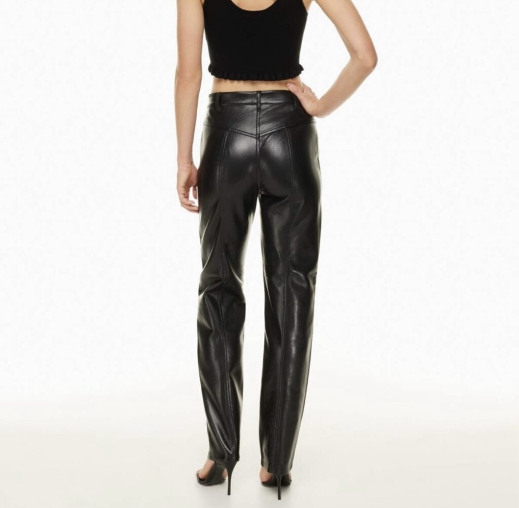 Featured image for Aritzia Wilfred vegan leather trousers