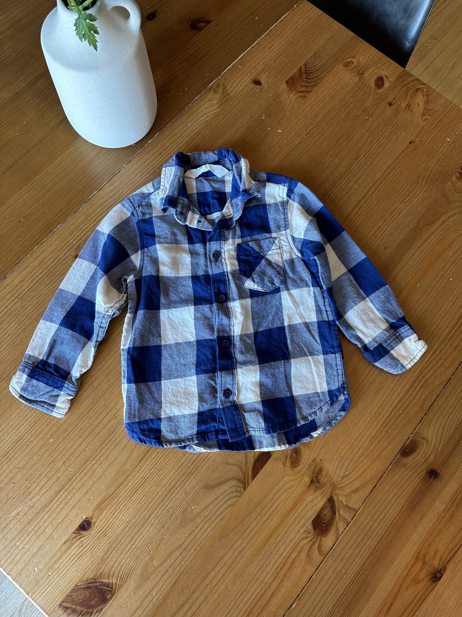 Featured image for Chemise à carreaux bleu et blanc