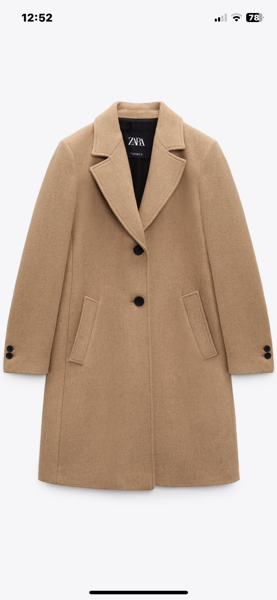 Image for Manteau mi-saison en lainage