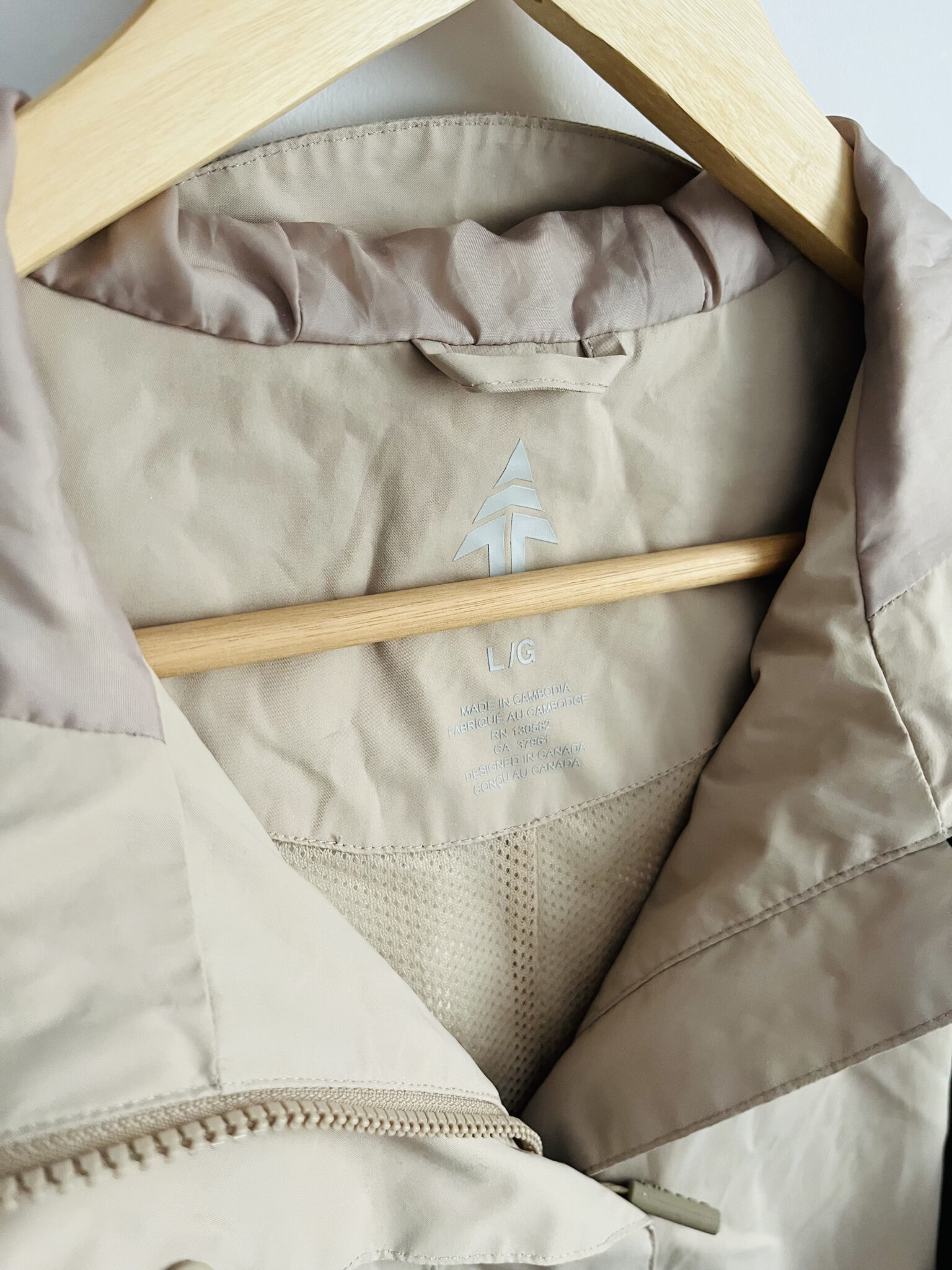 Image for WOODS beige waterproof windproof coat (L)