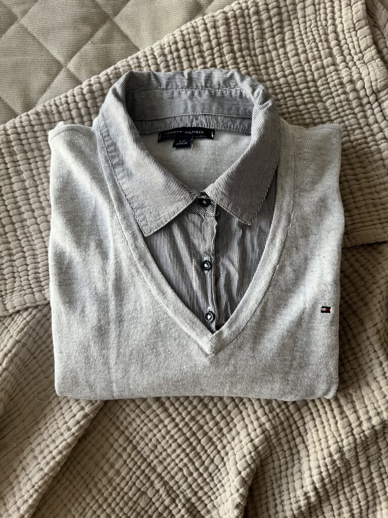 Featured image for Pull chemise intégrée
