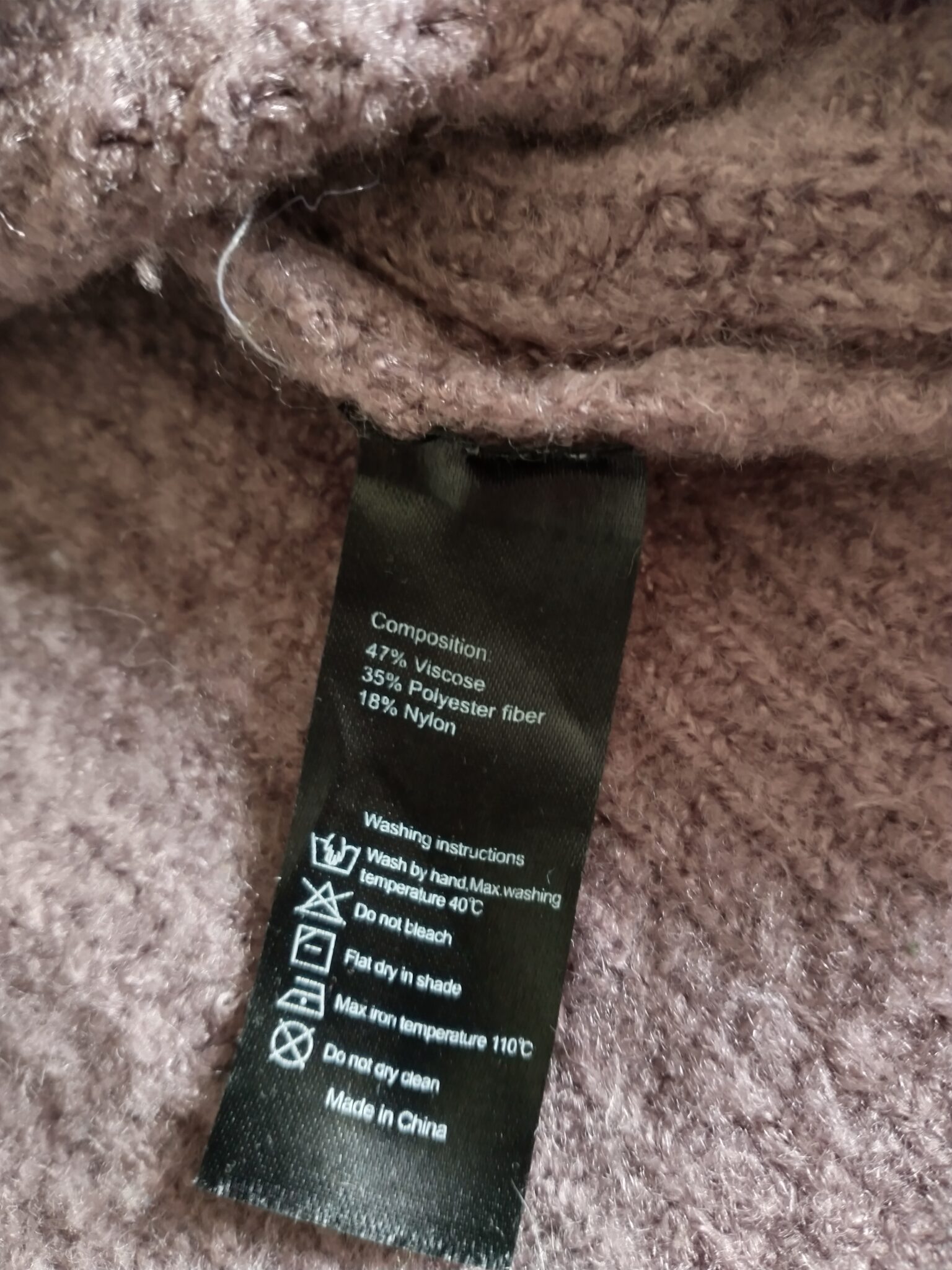 Image for Pull oversized mauve Womance