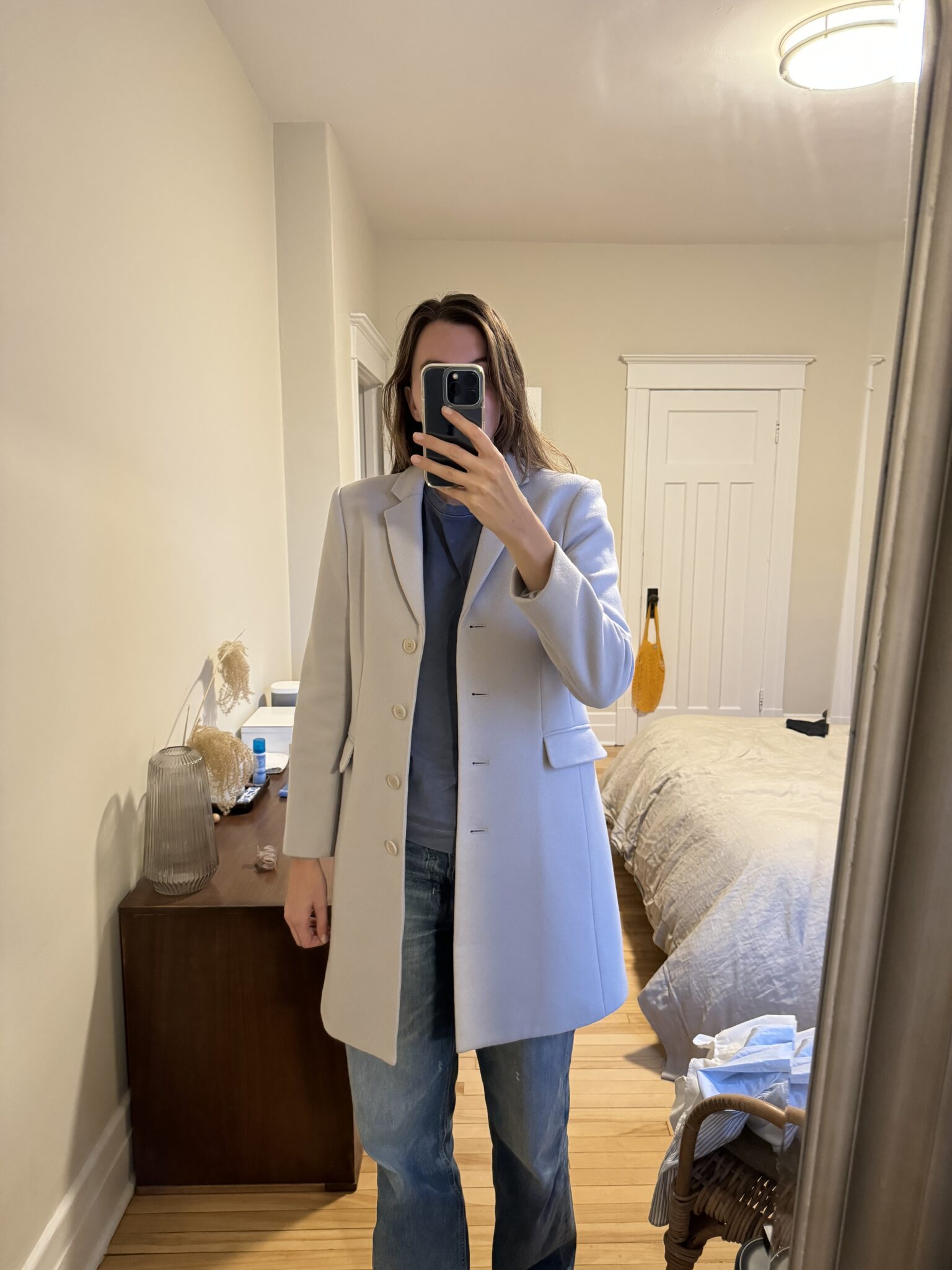 Image for Manteau en laine gris Theory