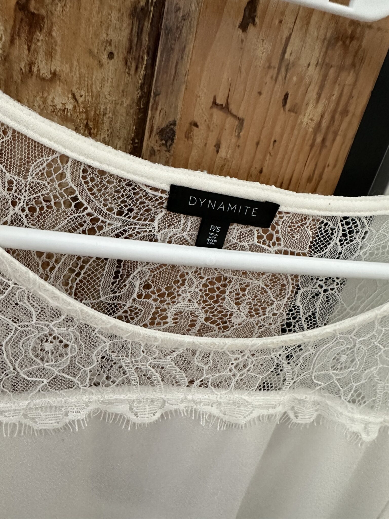 Image for Chandail dentelle blanc Dynamite Small