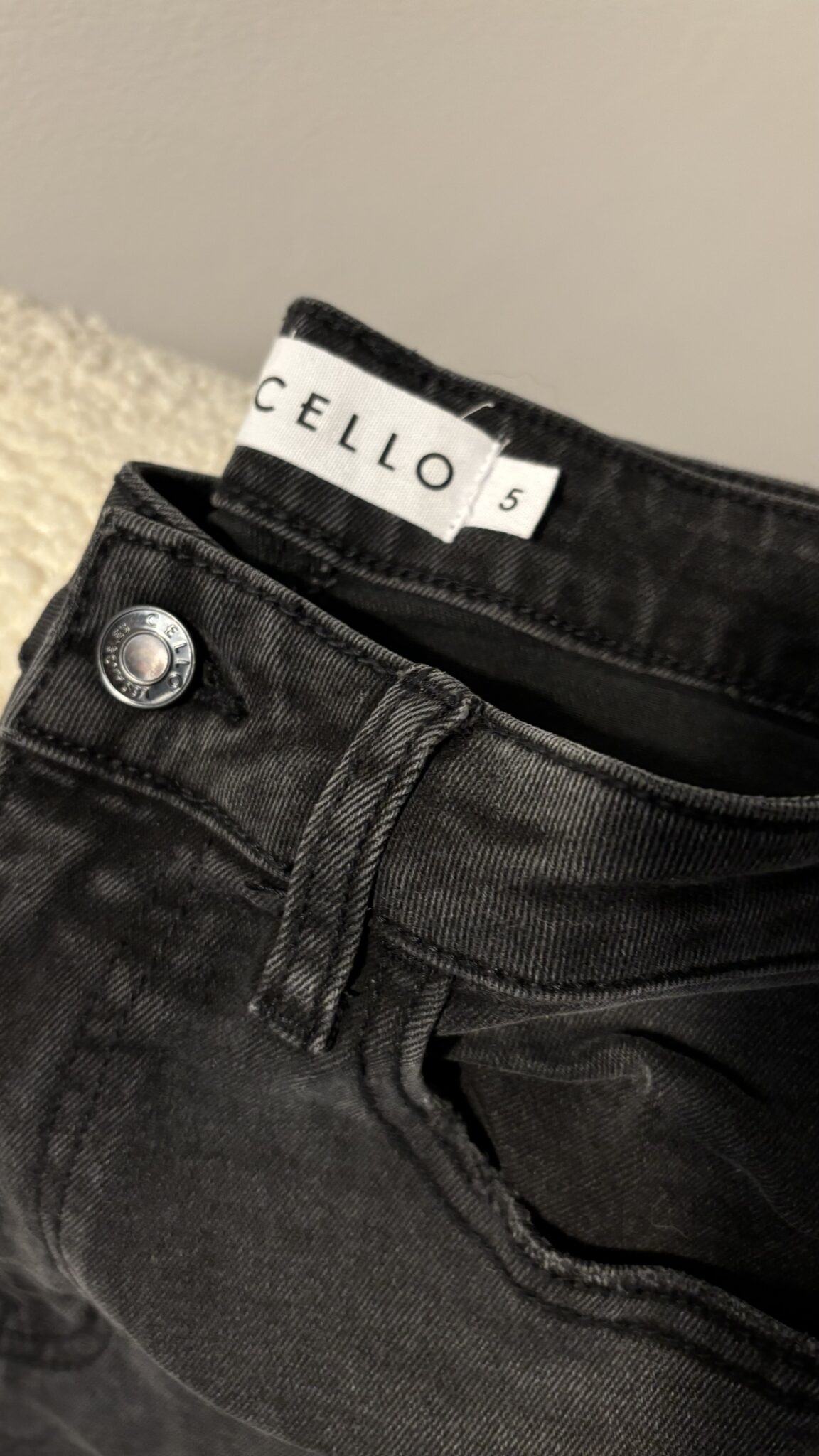 Image for Jeans gris foncé jambe large