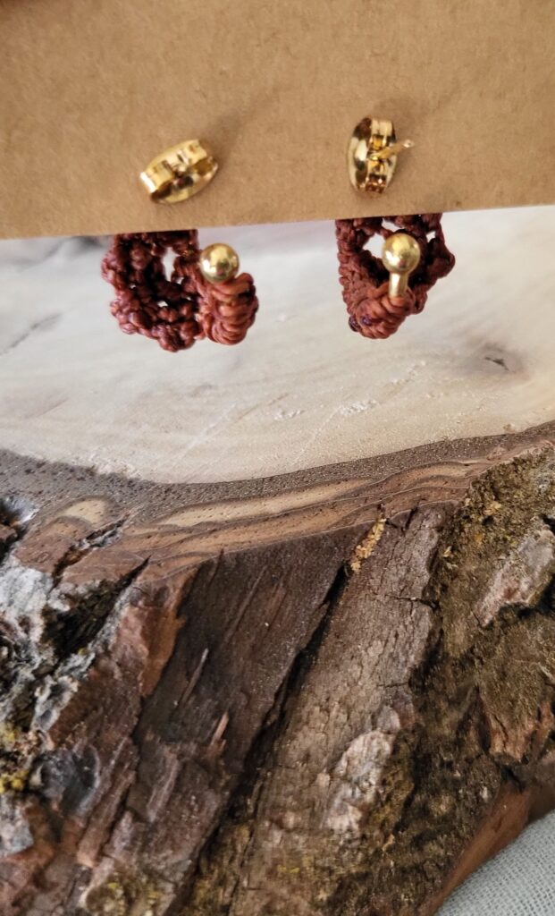 Image for SAGE BOHÈME 1 pair of autumn flower earrings - Rust