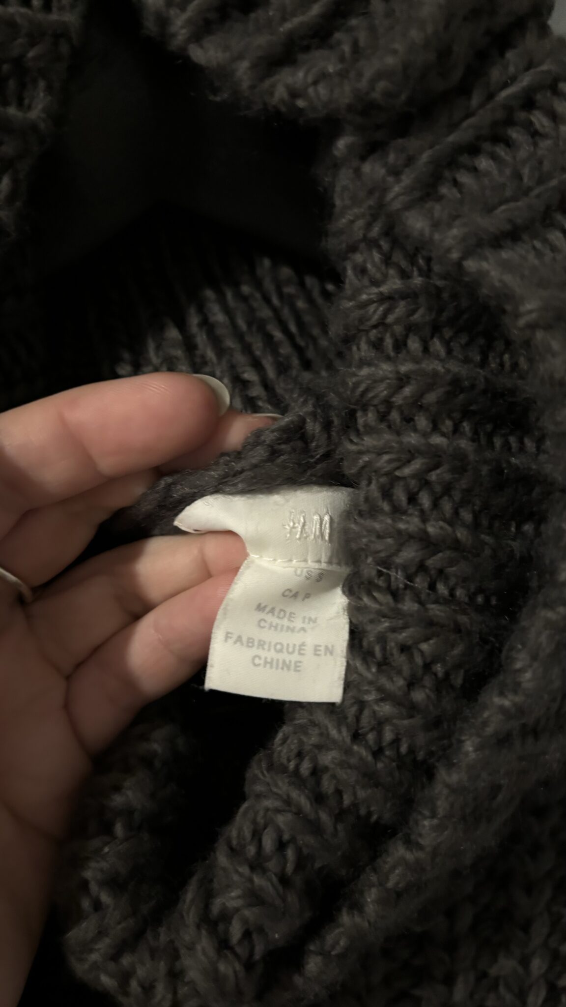 Image for Veste en tricot grise foncée