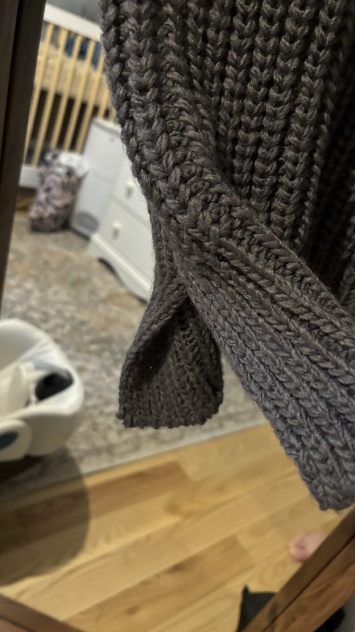 Image for Veste en tricot grise foncée
