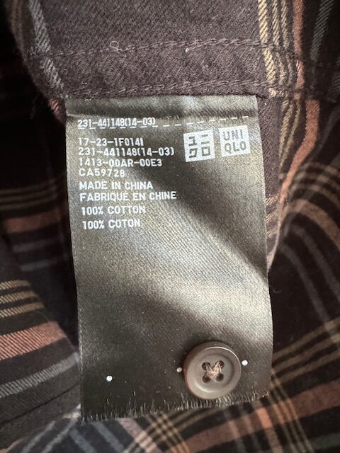 Image for Uniqlo checked shirt