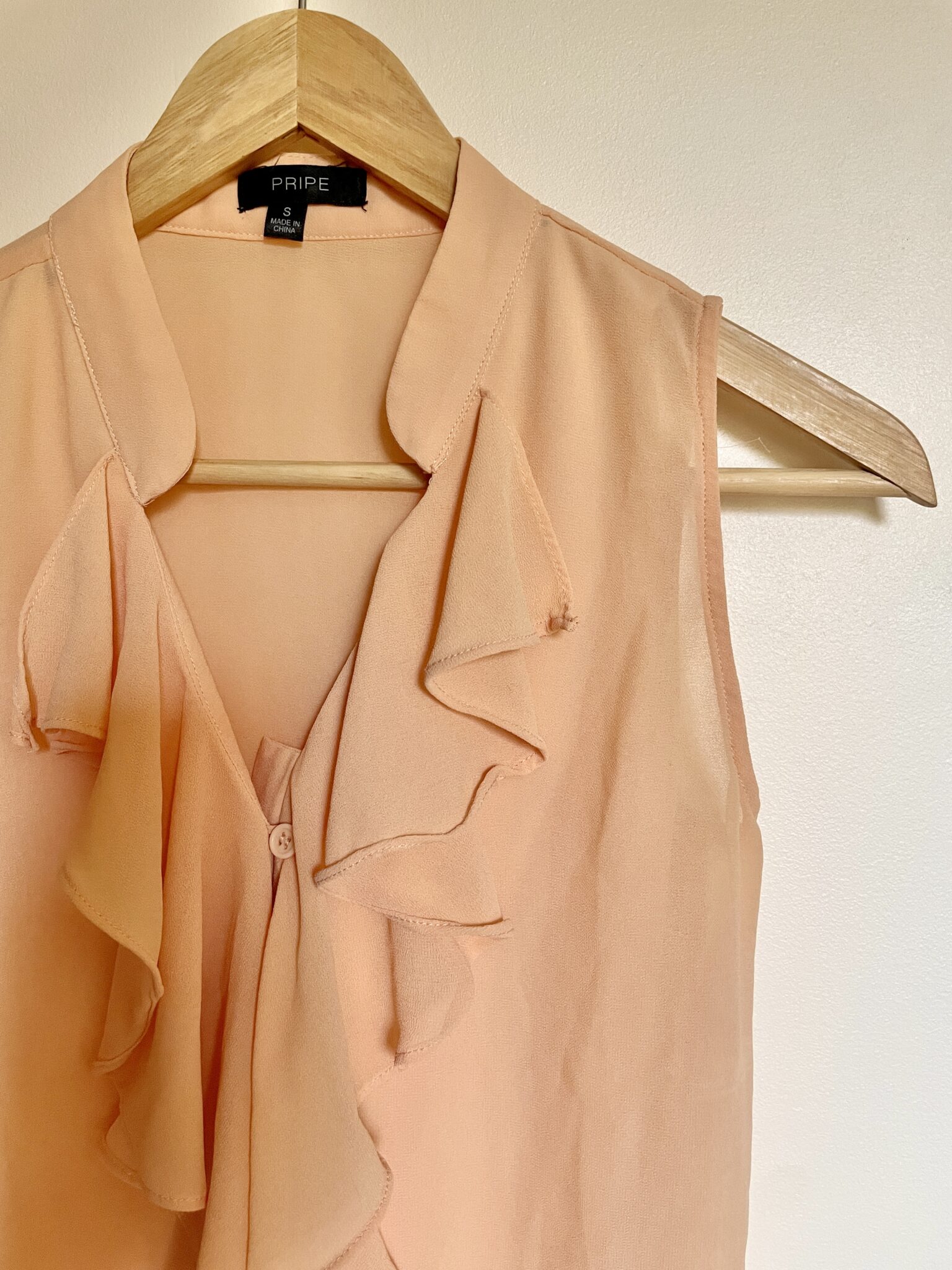 Featured image for Blouse pêche à volants