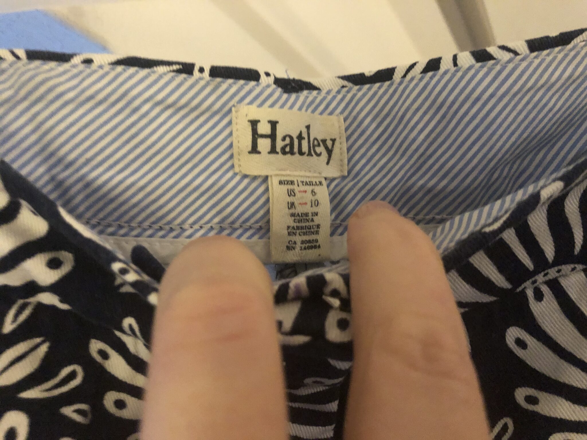 Image for Short d’été Hatley marine et blanc