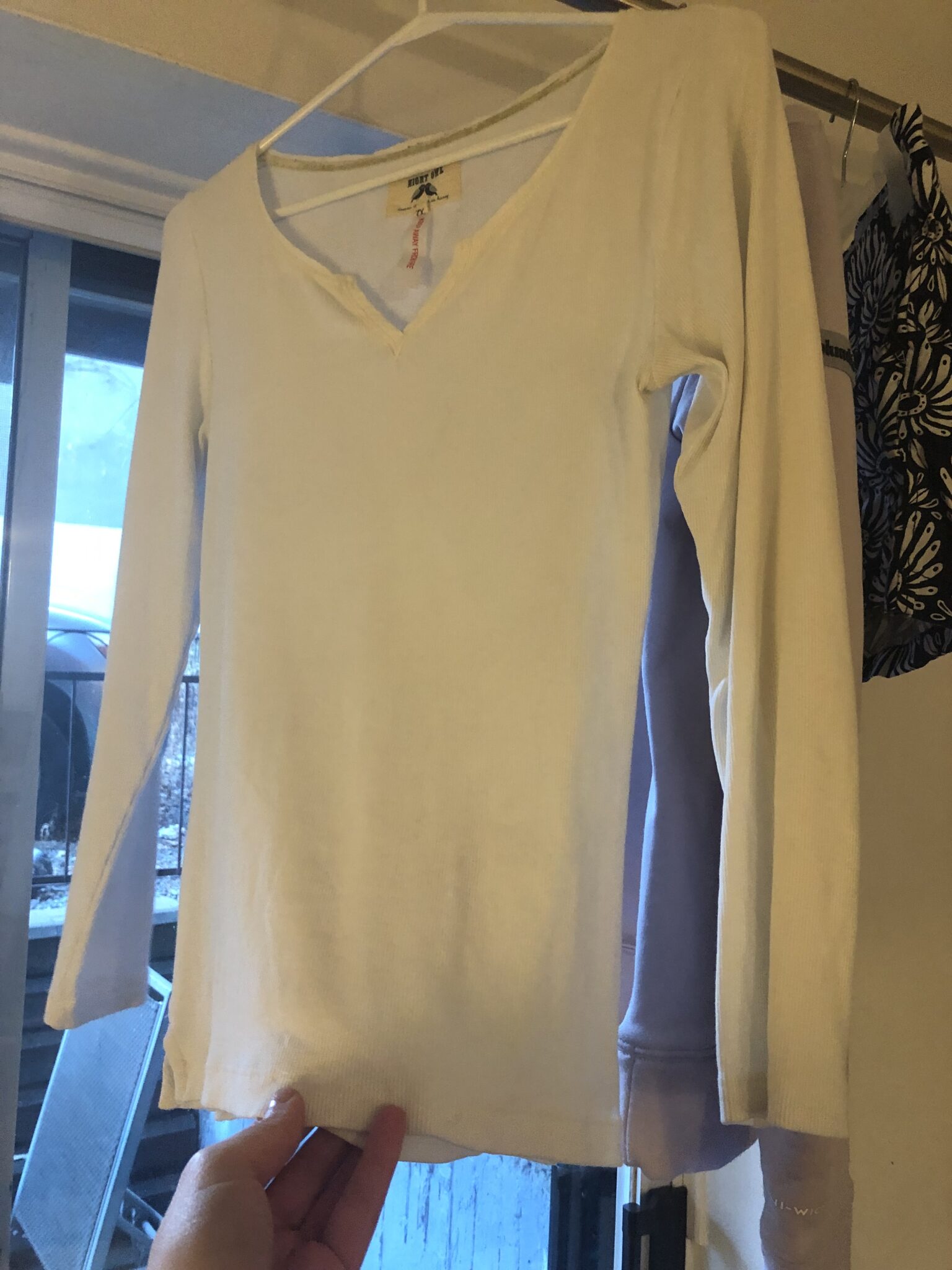 Featured image for Vente!! Chandail à manches longues strech blanc cassé