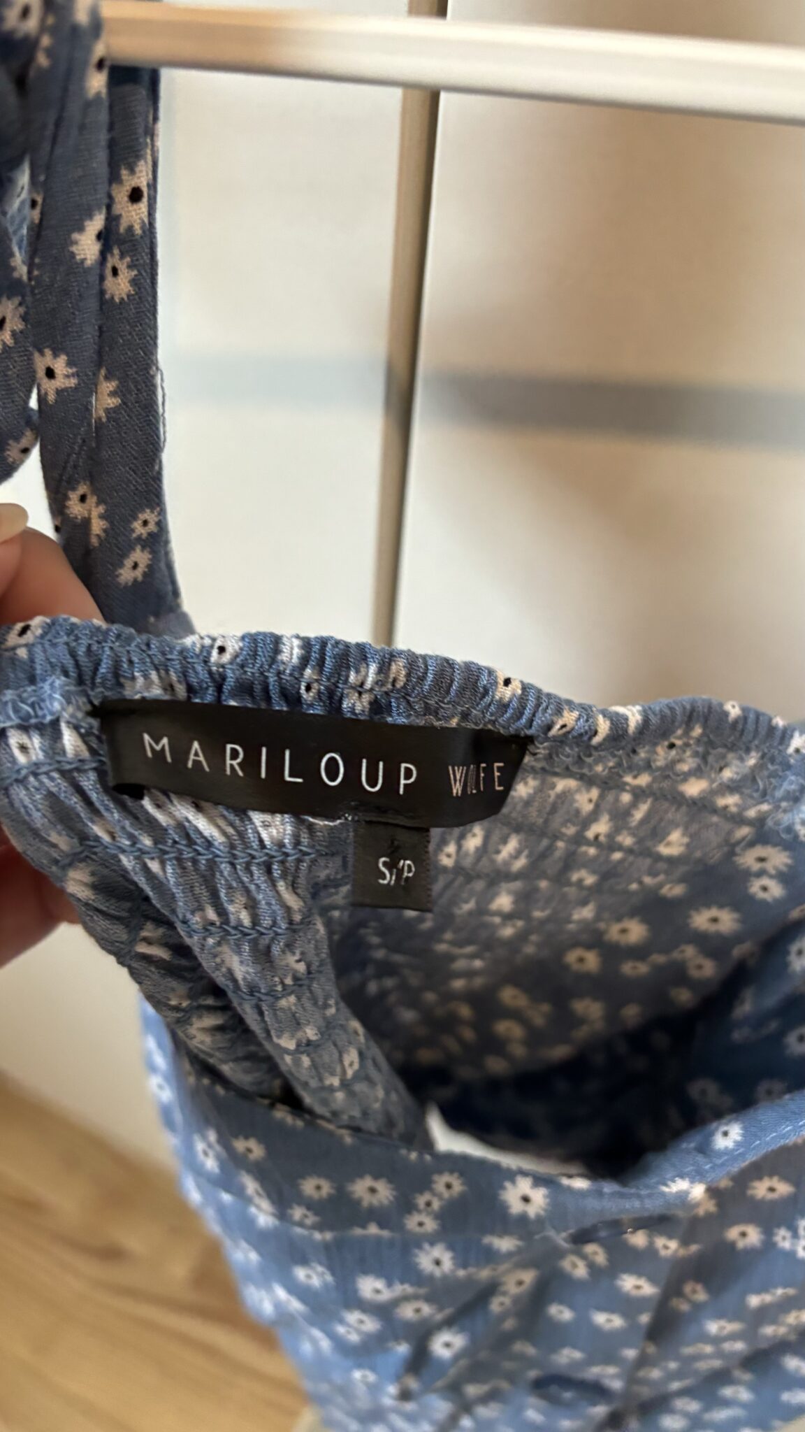 Image for Crop top fleuri bleu