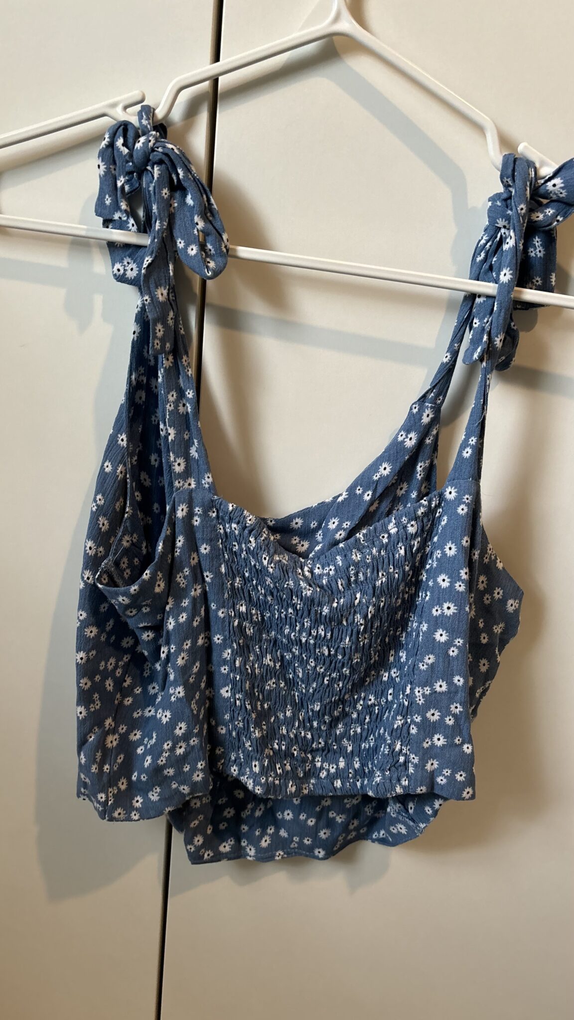 Image for Crop top fleuri bleu