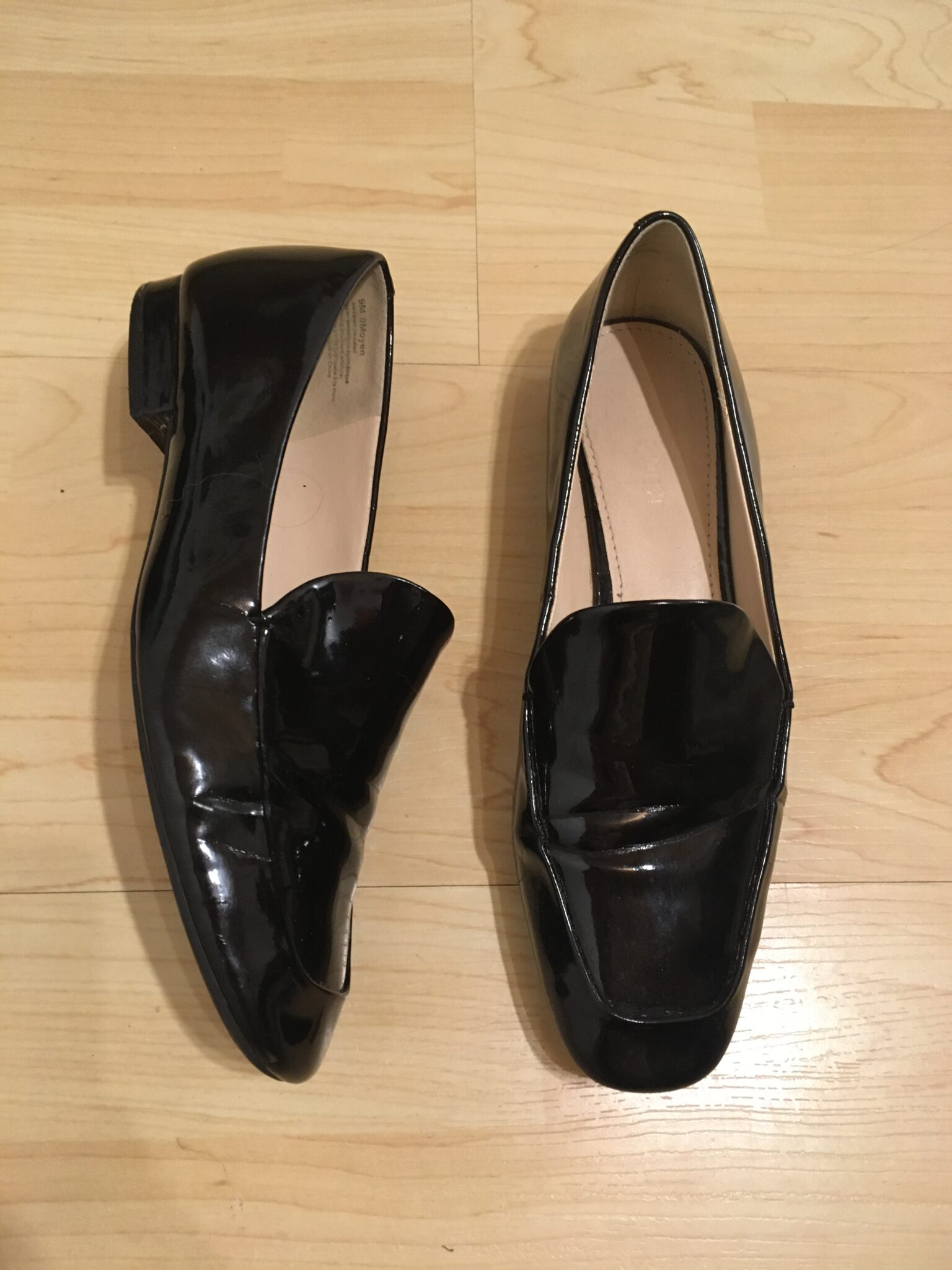Featured image for Nine West black patent loafers
