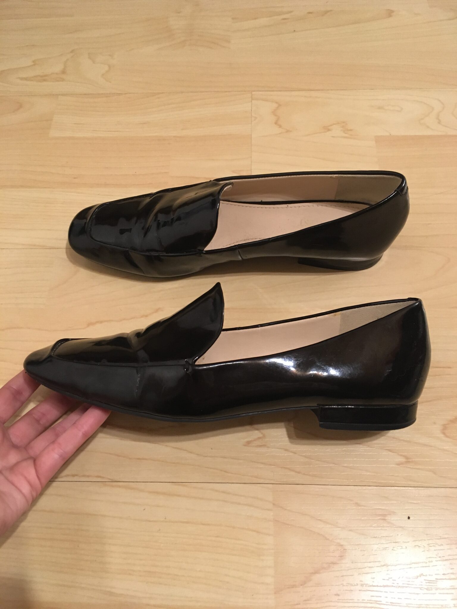 Image for Nine West black patent loafers