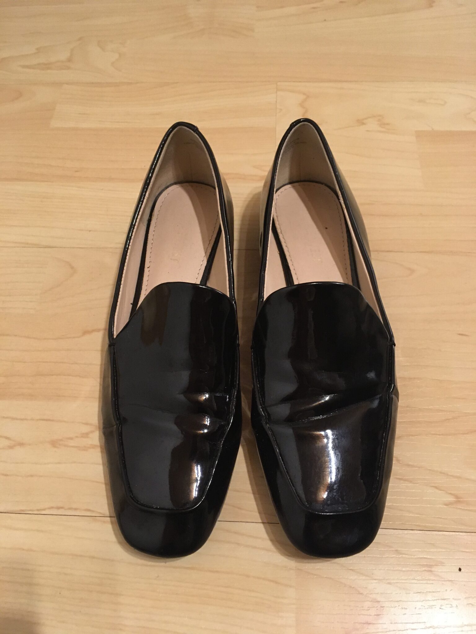 Image for Nine West black patent loafers
