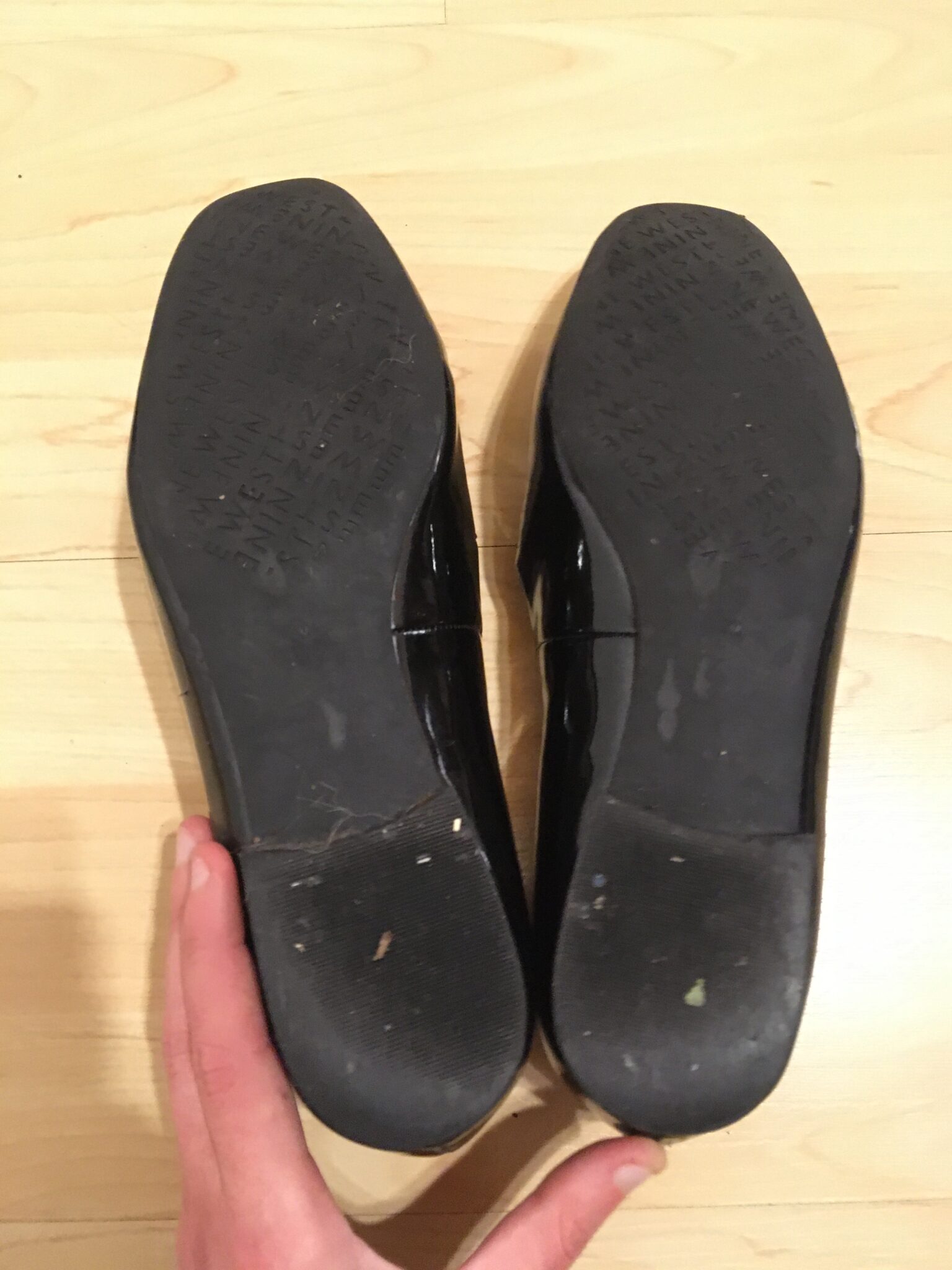 Image for Nine West black patent loafers