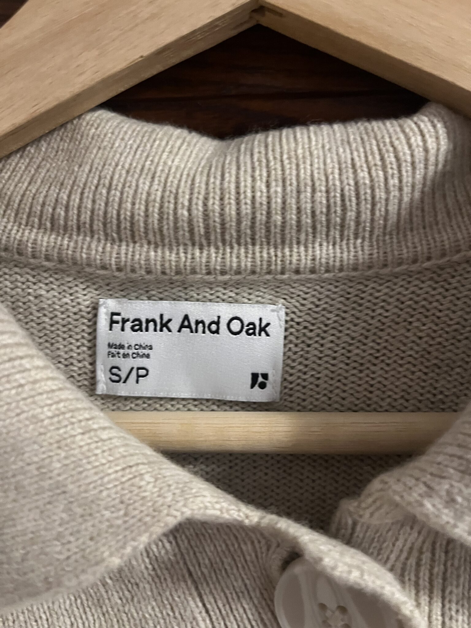 Image for Frank & Oak beige cardigan