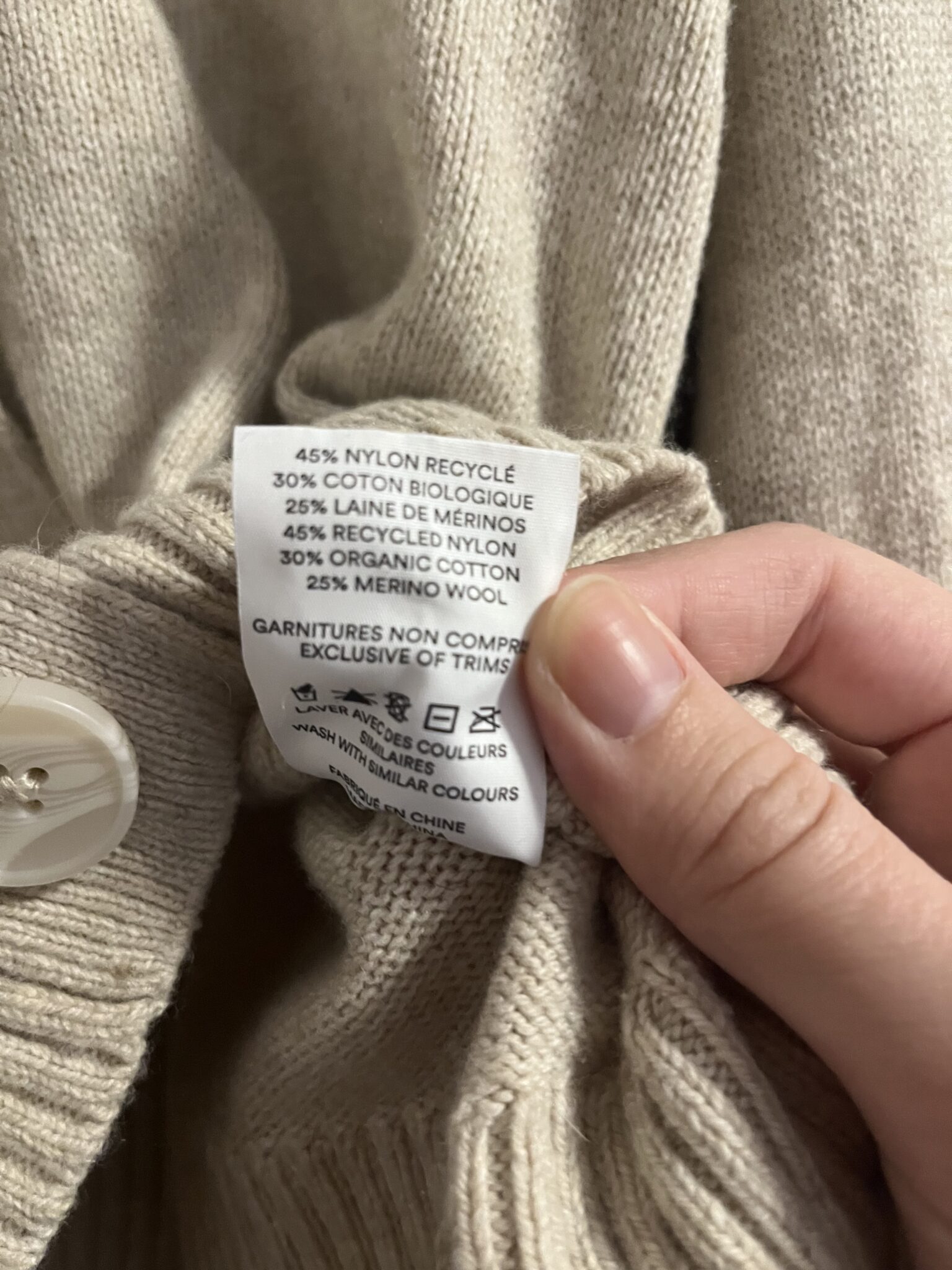 Image for Frank & Oak beige cardigan