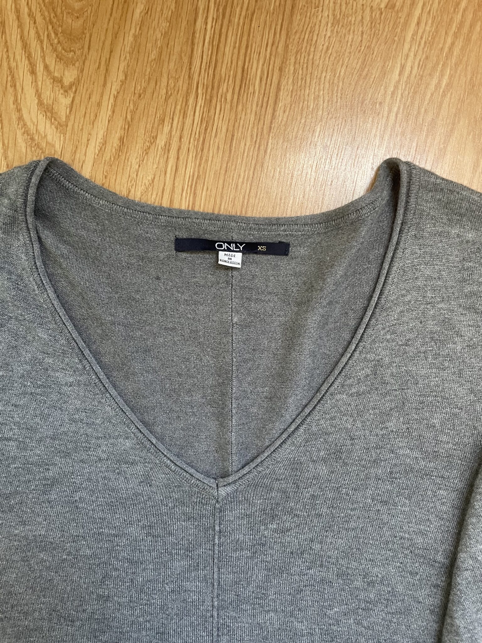 Image for Grey long-sleeve dress