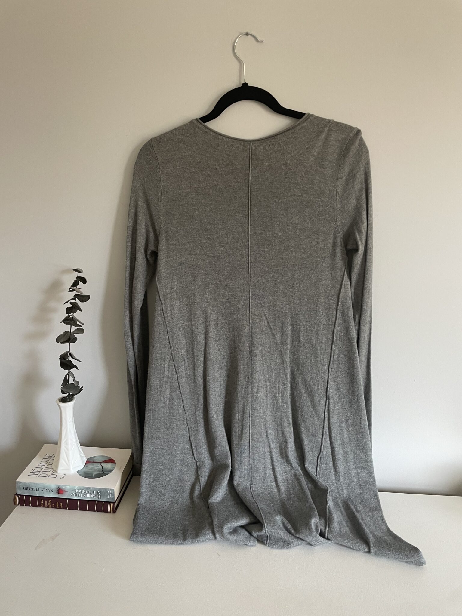 Image for Grey long-sleeve dress