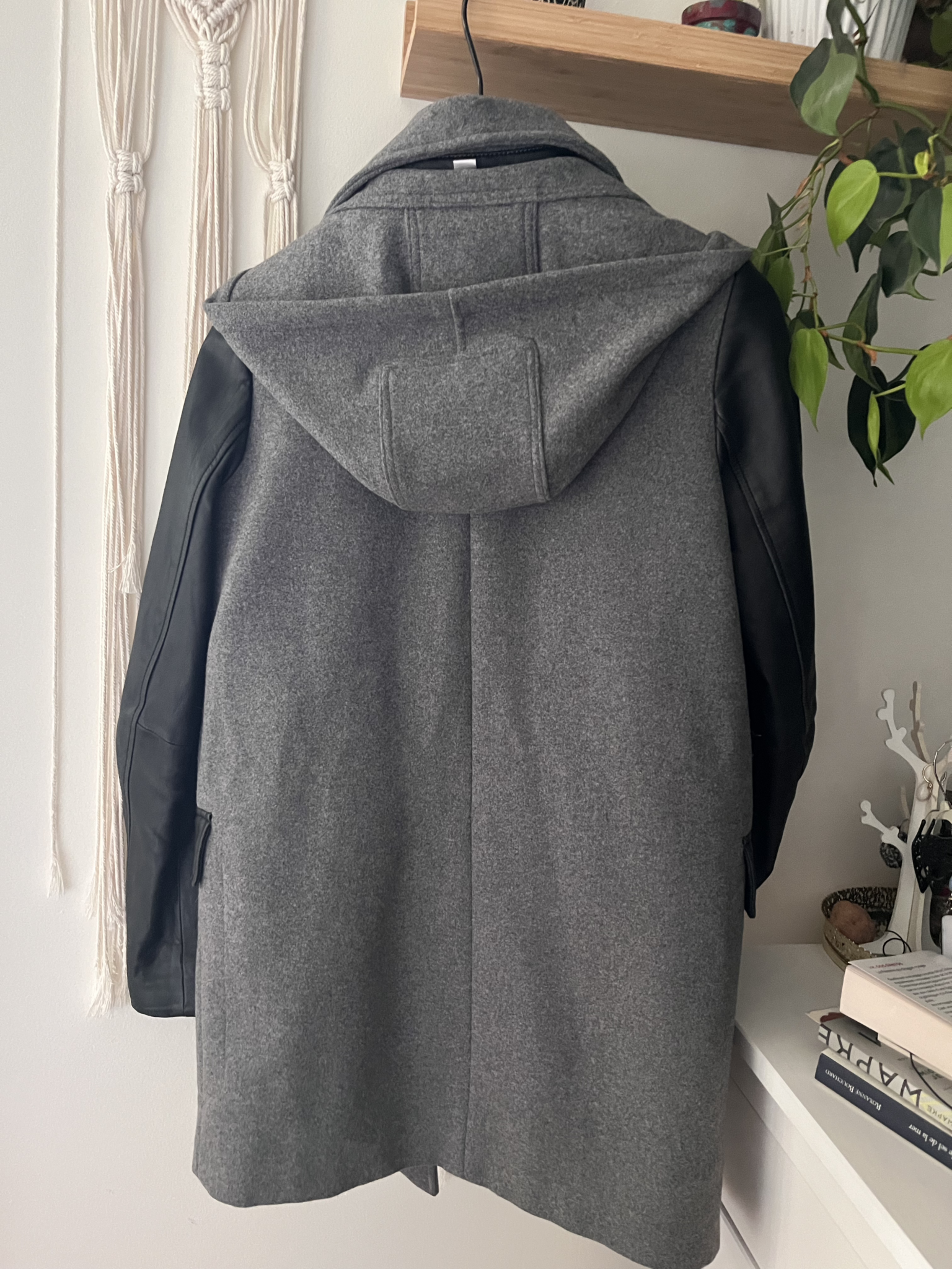 Image for Manteau laine et cuir véritable