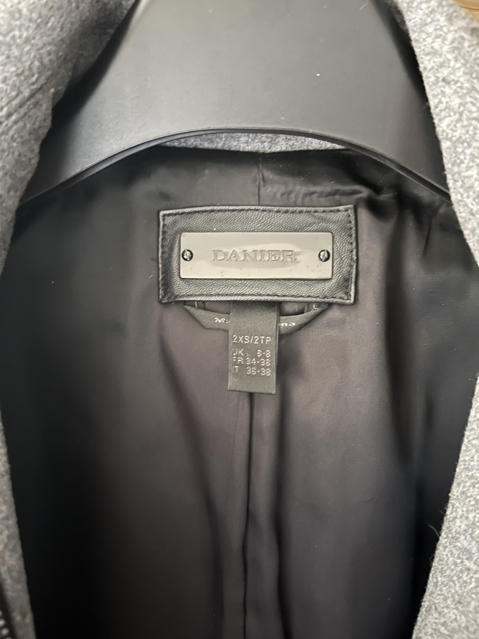 Image for Manteau laine et cuir véritable