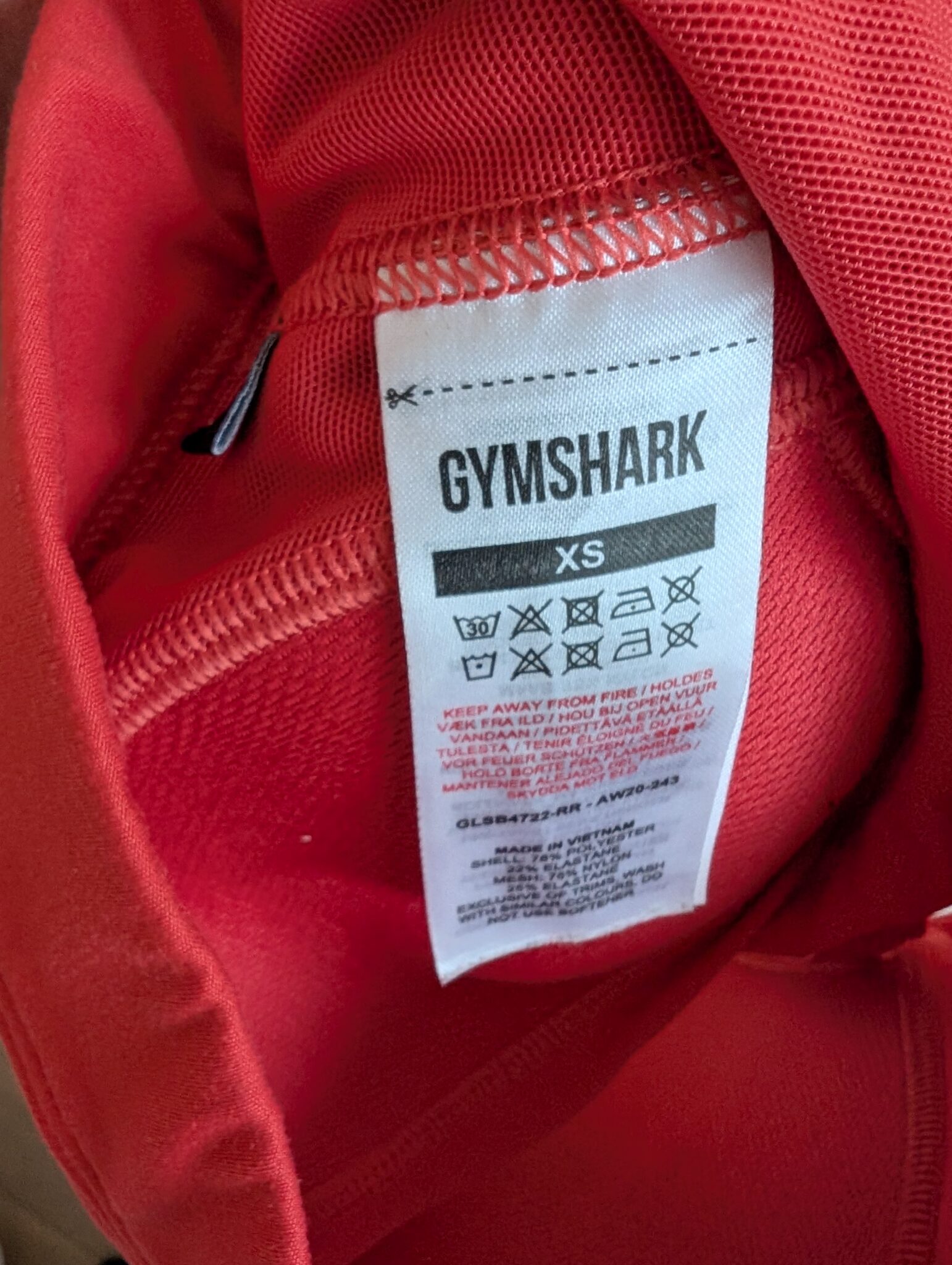 Image for Gymshark/Top de sport Sz XS